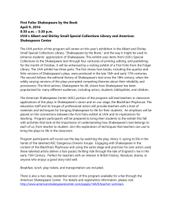 First Folio: Shakespeare by the Book