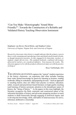 Teaching of History