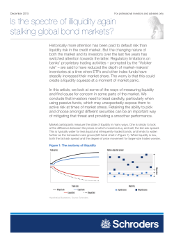 Is the spectre of illiquidity again stalking global bond markets?