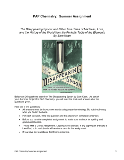 PAP Chemistry Assignment