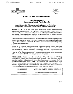 ITF Articulation Agreement - Capitol College