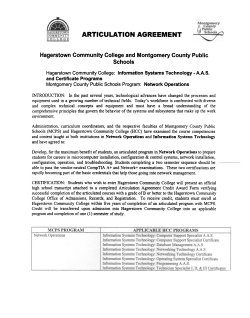 ITF Articulation Agreement - Hagerstown Community College