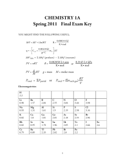 Final Exam Key