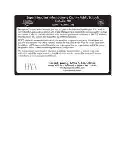 MCPS is seeking a Superintendent of Schools