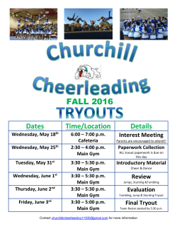 2016 Tryout Flyer