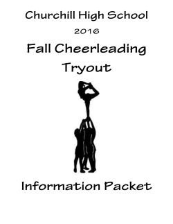 2016 Cheerleading Tryout Packet