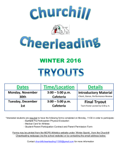 2015 Tryout Information