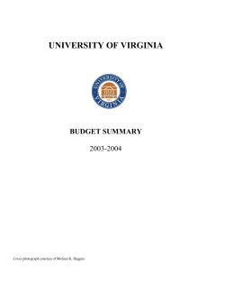 2003-2004 Budget Summary
