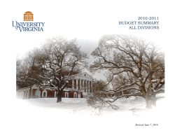 2010-2011 Budget Summary