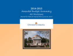 2014-2015 Amended Budget Summary