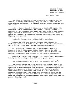 July 27-28, 2007 - Retreat