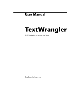 TextWrangler manual