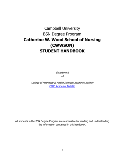 BSN Student Handbook