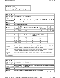 Quarterly Information - 2006