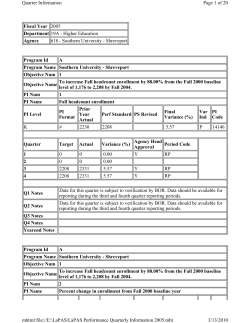 Quarterly Information - 2005