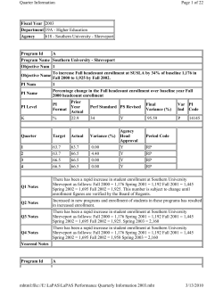 Quarterly Information - 2003