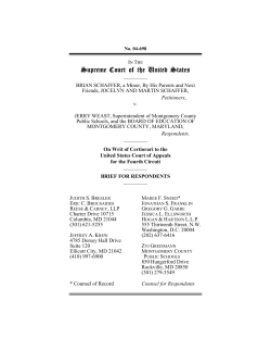 Montgomery County Public Schools Brief to the U.S. Supreme Court