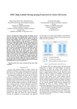 HMF: High-available Message-passing Framework for A Cluster File System