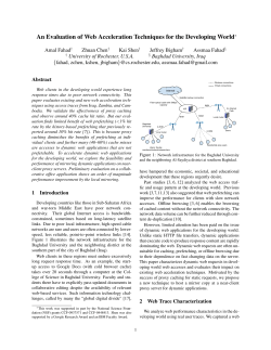 An Evaluation of Web Acceleration Techniques for the Developing World