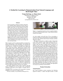 A Testbed for Learning by Demonstration from Natural Language and RGB-Depth Video
