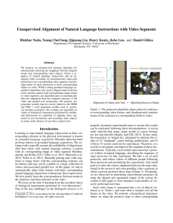 Unsupervised Alignment of Natural Language Instructions with Video Segments