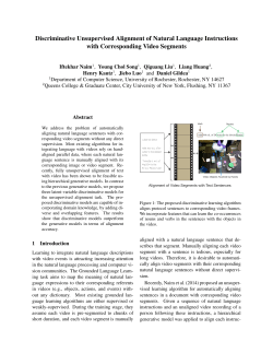 Distriminitive Unsupervised Alignment of Natural Language Instructions with Corresponding Video Segments