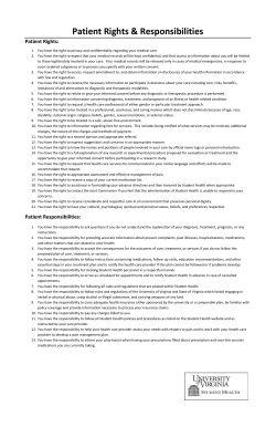 Patient Rights Responsibilities