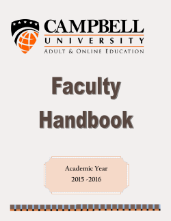 Adult and Online Faculty Handbook