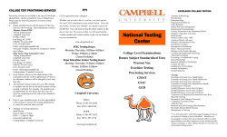 National Testing Center Brochure (PDF)