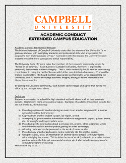 Academic Conduct (PDF)