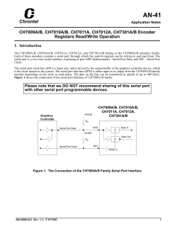 DVI Encoder Registers Read/Write Operation