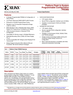 Platform Flash In-System Programmable Configuration PROMS