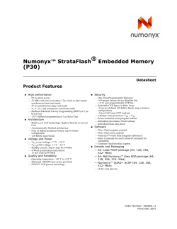 Numonyx StrataFlash Embedded Memory