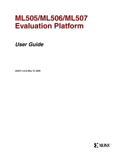 ML505/ML506/ML507 Evaluation Platform User Guide