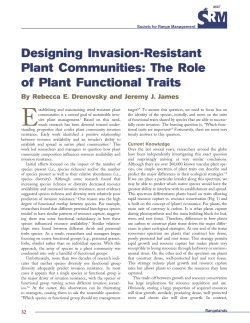 Designing invasion-reistant plant communities: The role of plant functional traits