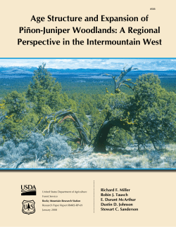 Age Structure and Expansion of Pinon-Juniper Woodlands: A Regional Perspective in the Intermountain West