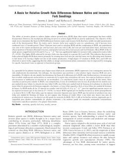 A Basis for Relative Growth Rate Differences Between Native and Invasive Forb Seedlings