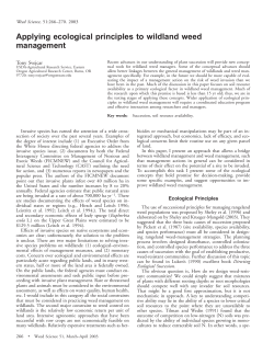 Applying ecological principles to wildland weed management