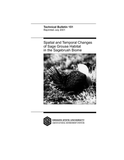 Spatial and Temporal Changes of Sage Grouse Habitat in the Sagebrush Biome.