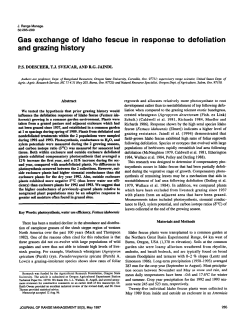 Gas exchange of Idaho fescue in response to defoliation and grazing history