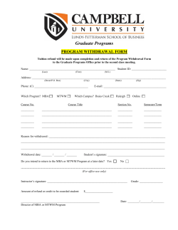 Program Withdrawal Form