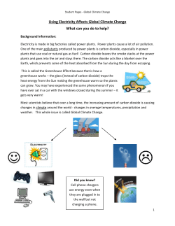 Global Climate Change Student Sheet