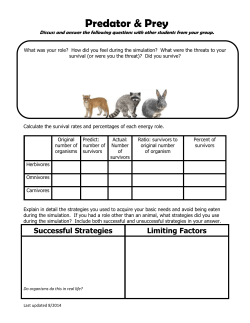 Predator Prey Journal Page