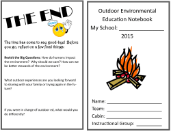 Outdoor Environmental Education Student Notebook/Journal