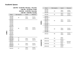 2014-2015 Academic Space Listing