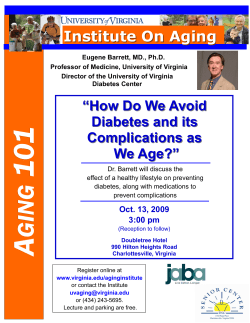 How Do We Avoid Diabetes and its Complications as We Age?