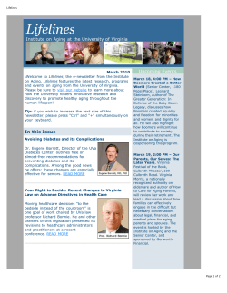 Lifelines-Electronic Newsletter