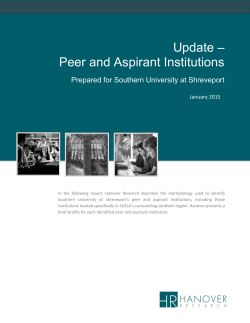 Peer and Aspirants Institutions