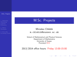 Miroslav Chlebik Presentation [PDF 309.98KB]