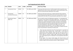 Law Postgraduate Resit Titles and Information 2015/16 [PDF 266.16KB]